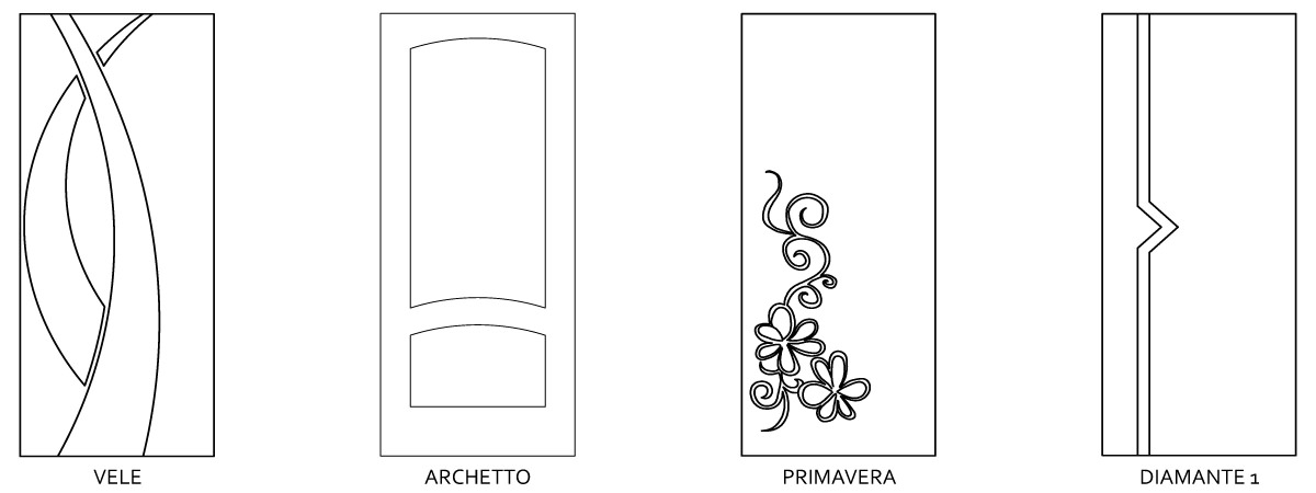 9 Porte Incise Disegni